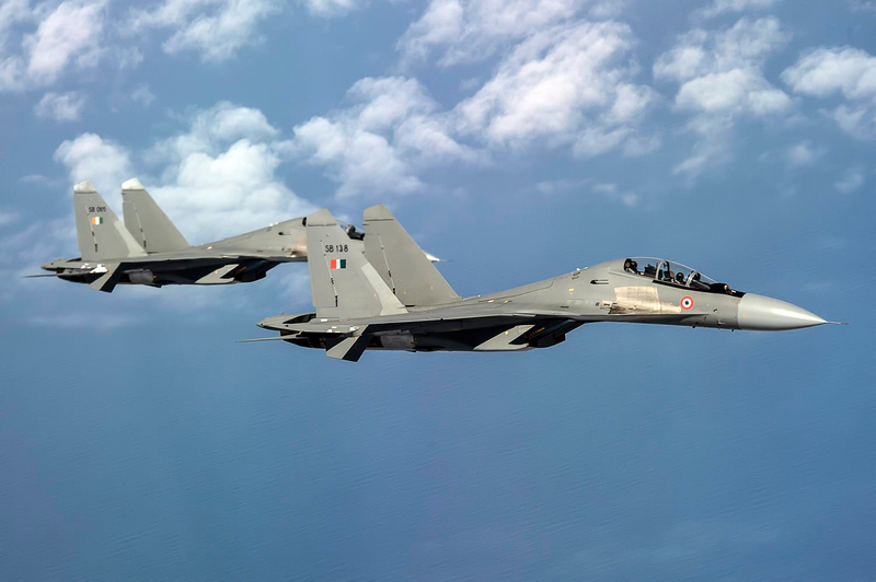 Illustration for article titled Photos: India's Su-30MKI Flankers Sparred With Royal Air Force Typhoons